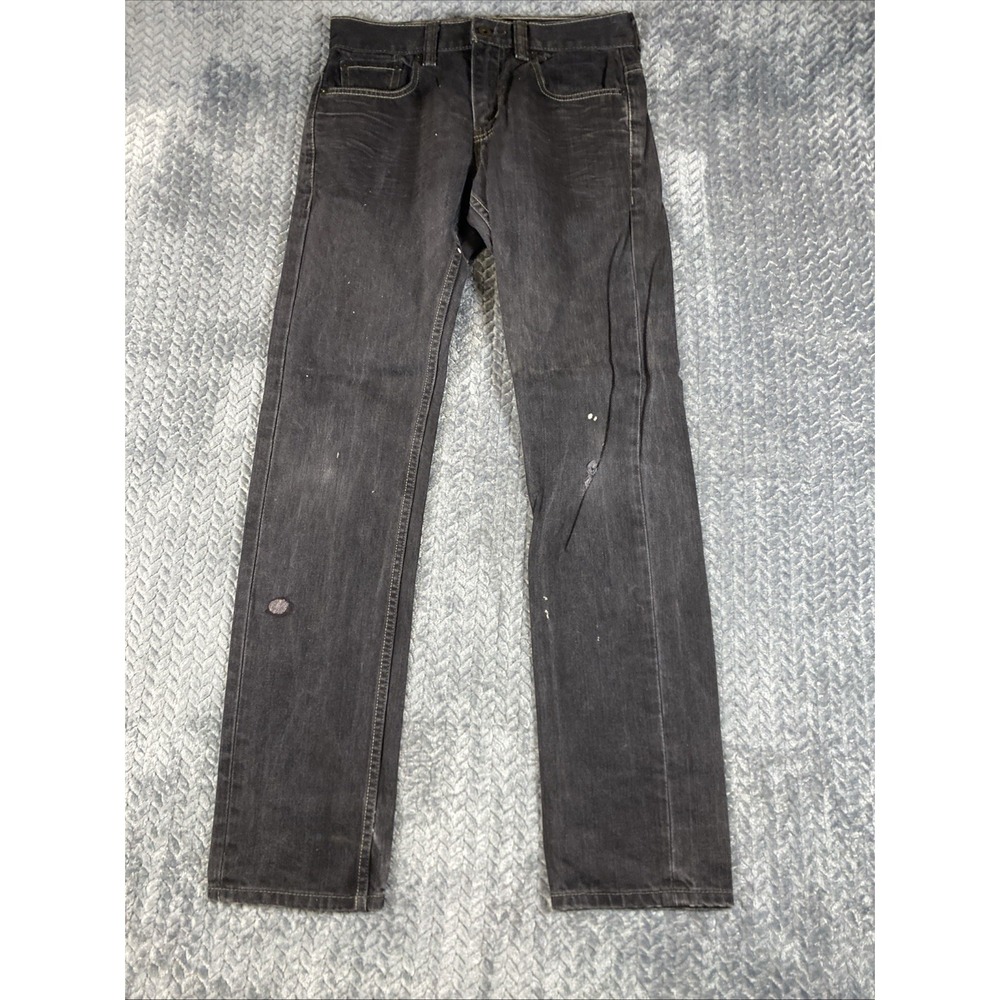 Levis 511 Jeans Mens 30x32 Slim Fit Black Dark Wash Stretch Denim‎